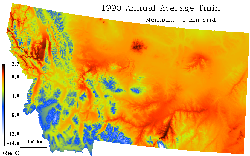 1990 Annual Average Tmin for Montana