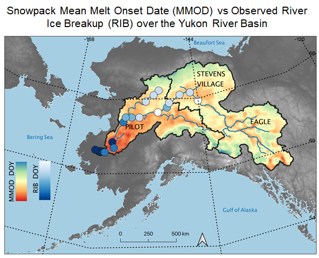 Snowpack Mean Melt over the Yukon River Basin