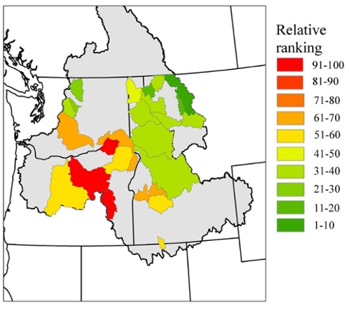 climatic vulnerability of bull trout at the watershed scale across the Columbia River Basin