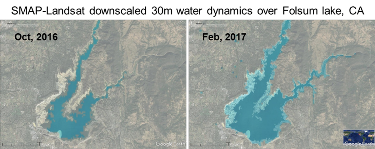 SMAP-Landsat downscaled Folsum lake, CA
